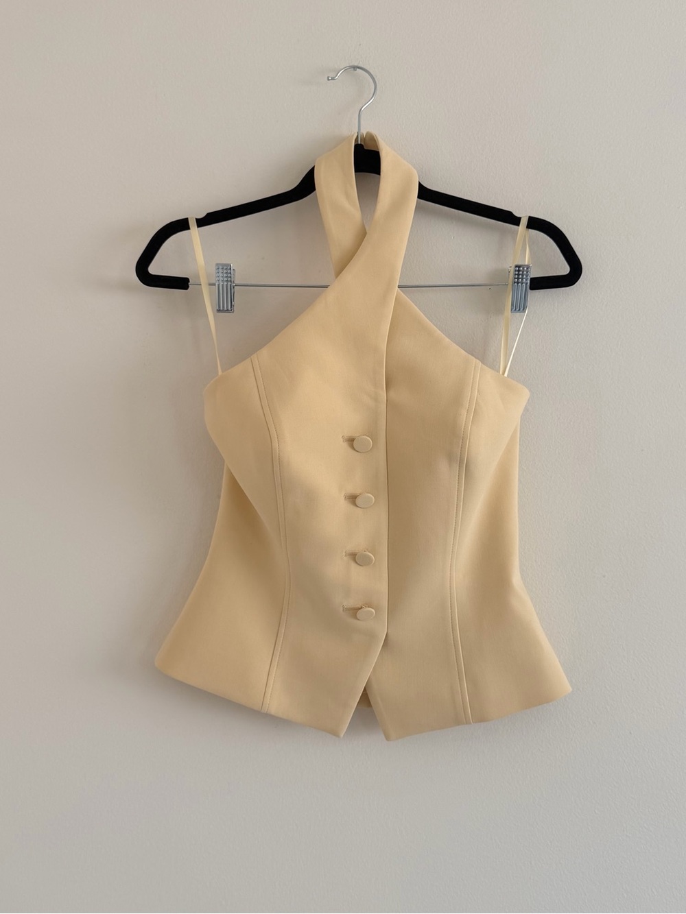 White House Black Market Butter Toast Halter Vest - Picture 2 of 7